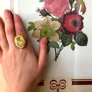 Beautiful and rare antique “Toujours Moi unicorn” perfume locket ring from 60’s